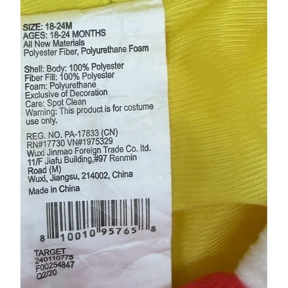 NWOT Target Hyde & Eek Toddler Chicken Costume Plush Hooded Jumpsuit 18-24 M